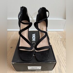 Fashion Nova Black "Nightvision Sandals" Heels